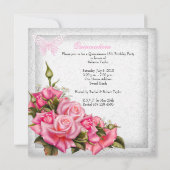 Quinceanera Roze White, 15e Partij 2 Kaart (Achterkant)