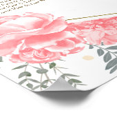 Quinceanera Roze Zitkaart Teken Butterflys Poster (Hoek)