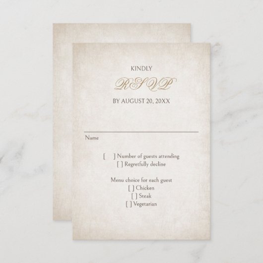 Quinceanera RSVP (Voorkant / Achterkant)