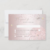 Quinceanera RSVP Dreamweaver Blush Pink Gown Kaart (Achterkant)