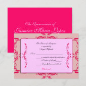 Quinceanera RSVP-kaart Kaart (Voorkant / Achterkant)