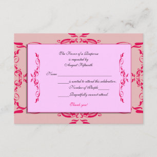 Quinceanera RSVP-kaart Kaart