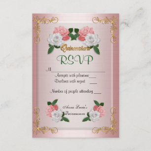 Quinceanera RSVP-kaart RSVP Kaartje