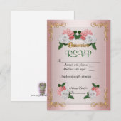 Quinceanera RSVP-kaart RSVP Kaartje (Voorkant / Achterkant)
