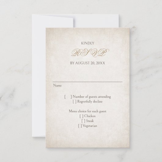 Quinceanera RSVP Kaartje (Voorkant)