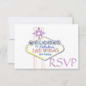 Quinceanera RSVP Las Vegas Pastel Art (Voorkant)