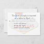 Quinceanera RSVP Las Vegas Pastel Art (Achterkant)