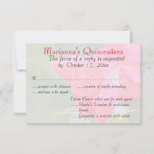 Quinceanera RSVP Red Rose (Achterkant)