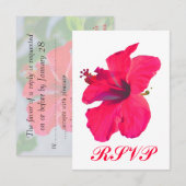 Quinceanera RSVP  roze ventilator Kaartje (Voorkant / Achterkant)