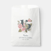 Quinceanera Rustic Floral 15e verjaardag Bedankzakje (Voorkant)