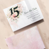 Quinceanera Rustic Floral 15e verjaardag Save The Date