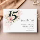Quinceanera Rustic Floral 15e verjaardag Save The Date