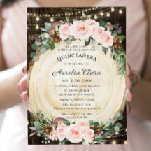 Quinceañera Rustieke Blush Bloemen Betoverd Bos