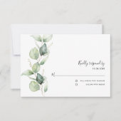 Quinceanera rustieke eucalyptus 15e verjaardag RSVP kaartje (Voorkant)