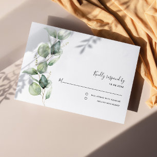 Quinceanera rustieke eucalyptus 15e verjaardag RSVP kaartje