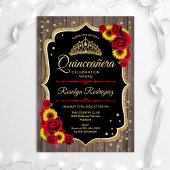 Quinceanera - Rustige Rozen van hout Kaart