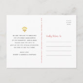 Quinceañera Save Date Blush Pink Waterverf Gold Uitnodiging Briefkaart (Achterkant)