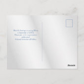 Quinceanera Save the Date Blue Briefkaart (Achterkant)