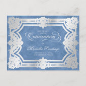 Quinceanera Save the Date Blue Briefkaart (Voorkant)