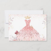 Quinceanera Save the Date Blush Pink Dress (Achterkant)