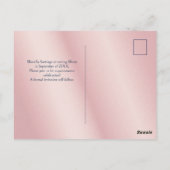 Quinceanera Save the Date Roze Briefkaart (Achterkant)