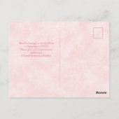 Quinceanera Save the Date Roze Briefkaart (Achterkant)