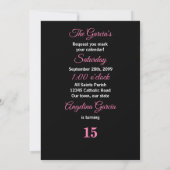 Quinceanera Save the Date Roze Luipaardprint Kaart (Achterkant)