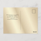 Quinceanera Save the Date Zwart Briefkaart (Achterkant)