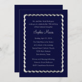 Quinceanera Scallop verander Navy Blue in elke kle Kaart (Voorkant / Achterkant)