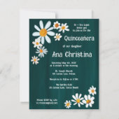 Quinceañera Schattige Daisy Boeket Handgeschilderd Kaart (Achterkant)