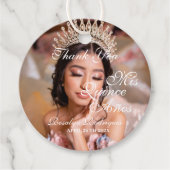 Quinceanera script foto 15e verjaardag bedankjes labels (Voorkant)