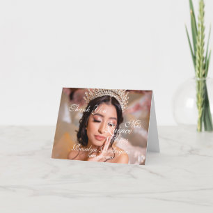 Quinceanera script foto 15e verjaardag bedankkaart
