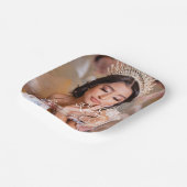 Quinceanera script foto 15e verjaardag papieren bordje (Gebogen)