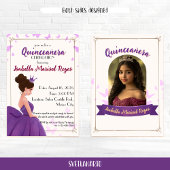Quinceañera Sering Elegante Prinses Uitnodiging
