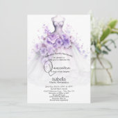 Quinceañera | Seringbloem Jurk Kaart (Staand voorkant)