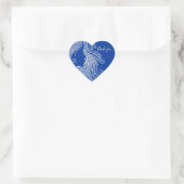 Quinceañera Silhouet Blauw Zilver Hartjes Hart Sticker (Tas)