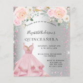 Quinceanera Silroze jurk Flyer (Voorkant)