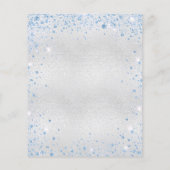 Quinceanera Silva Blue winteruitnodigingsbudget Flyer (Achterkant)