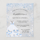 Quinceanera Silva Blue winteruitnodigingsbudget Flyer (Voorkant)