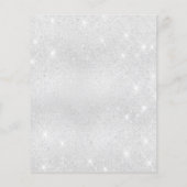 Quinceanera Silver Blauw Glitter-budget Flyer (Achterkant)