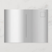 Quinceanera Silver blauwgroen glitter Dopter Briefkaart (Achterkant)