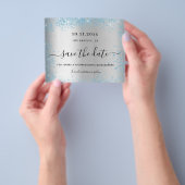 Quinceanera Silver Blue budget, behalve de datum Flyer (Hand)