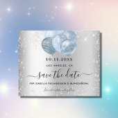 Quinceanera Silver Blue budget, behalve de datum Flyer