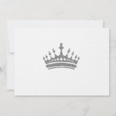 Quinceanera Silver Blue Floral Gown Foto Save The Date (Achterkant)