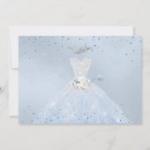 Quinceanera Silver Blue Quinceanera Dress Kaart (Achterkant)