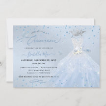 Quinceanera Silver Blue Quinceanera Dress