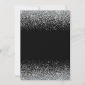 Quinceanera Silver Dress Faux Glitter Bedankkaart (Achterkant)