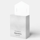 Quinceanera Silver Glitter ballonnen bedankt Bedankdoosjes (Geopend)