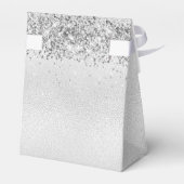 Quinceanera Silver Glitter ballonnen bedankt Bedankdoosjes (Achterkant)