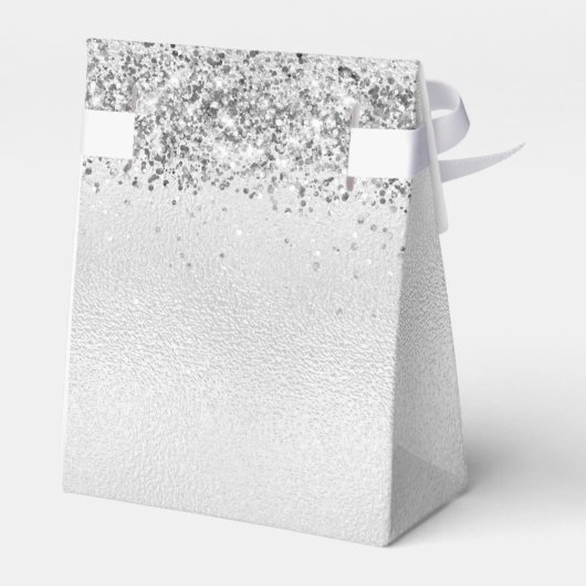 Quinceanera Silver Glitter ballonnen bedankt Bedankdoosjes (Achterkant)